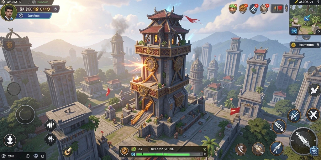 Gameplay yang menarik dari AKURAT79 menampilkan pertahanan menara strategis.
