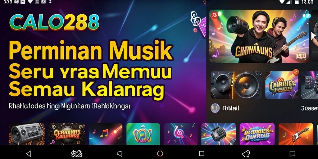 Screenshot CALO288 menampilkan gameplay musik yang seru dan interaktif.