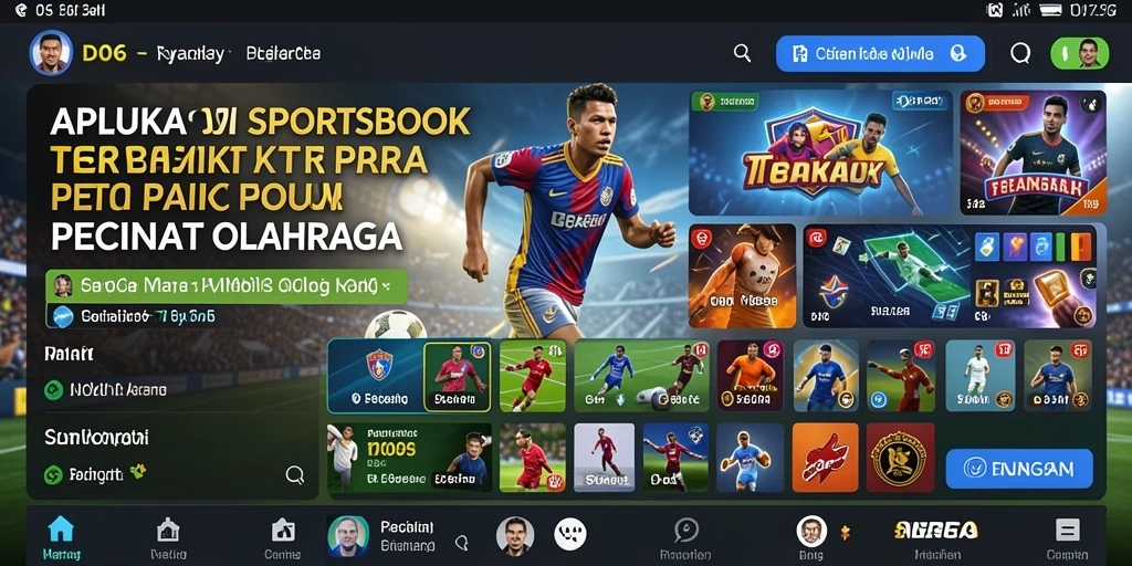 Tampilan screenshot D06 dengan berbagai opsi taruhan olahraga.