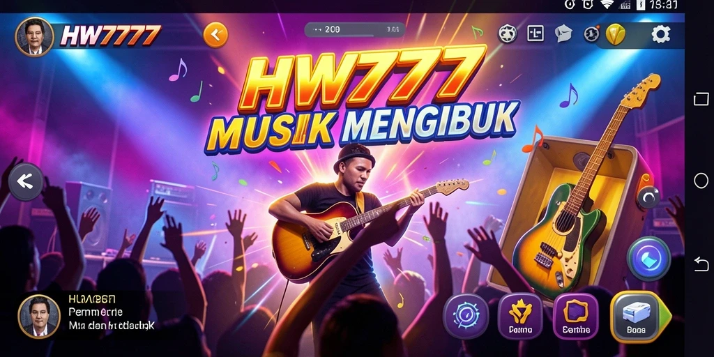 Tampilan gameplay HW777 yang penuh warna dan interaktif.