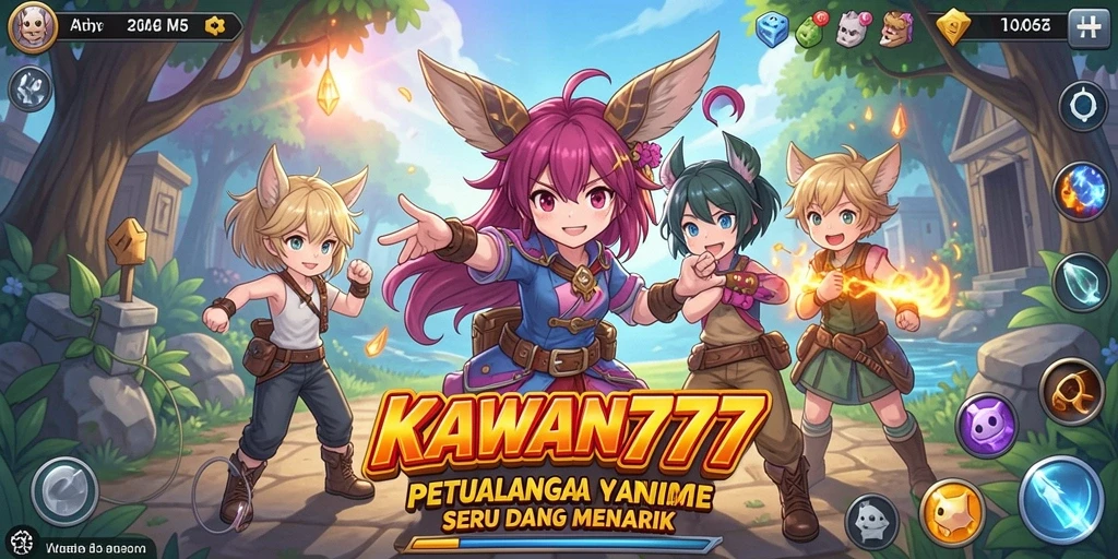 Tangkapan layar KAWAN777 menampilkan momen seru dalam gameplay Anime.