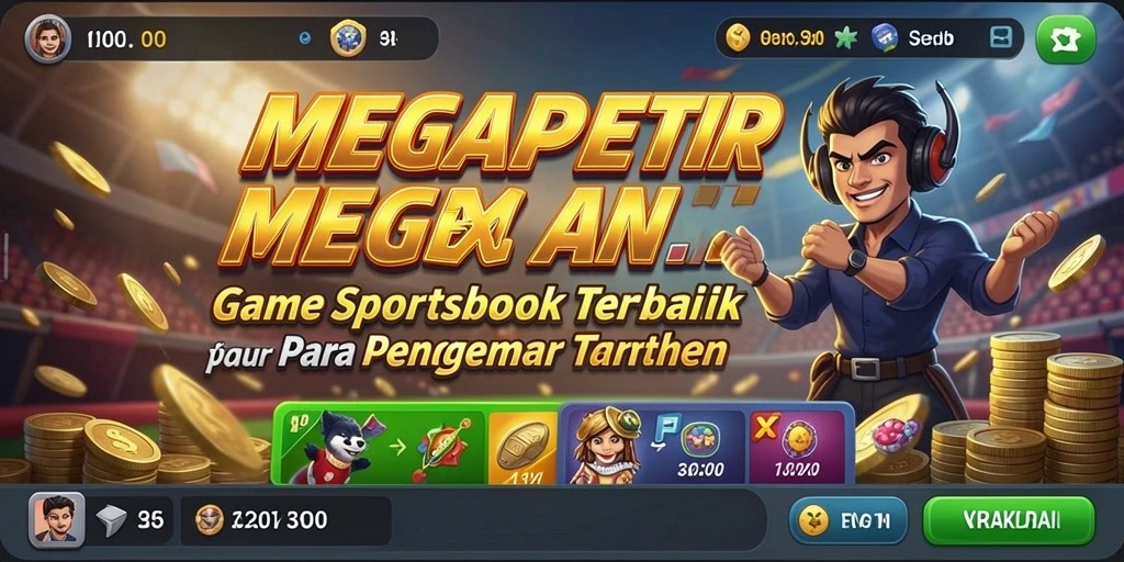 Screenshot gameplay MEGAPETIR yang menunjukkan berbagai opsi taruhan.