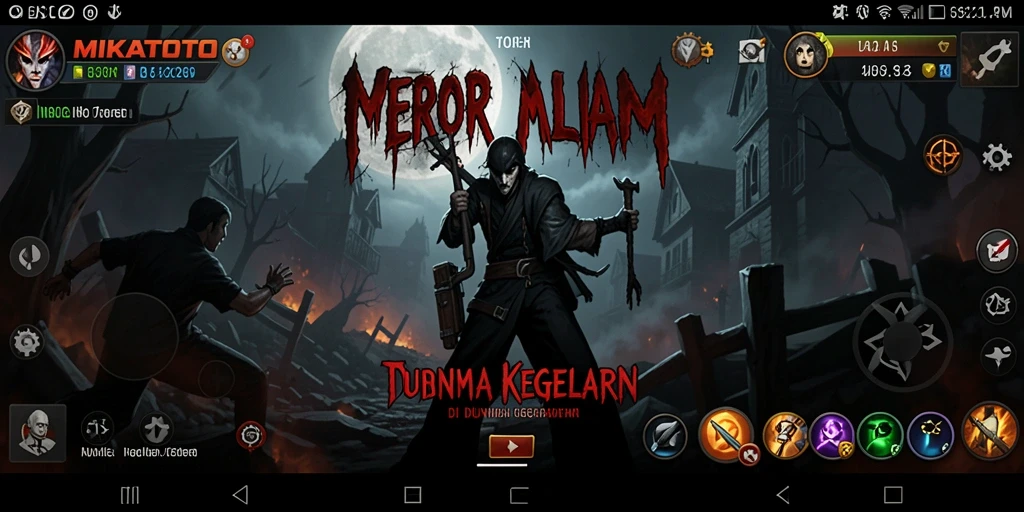 Gameplay MIKATOTO yang menegangkan penuh dengan kengerian.