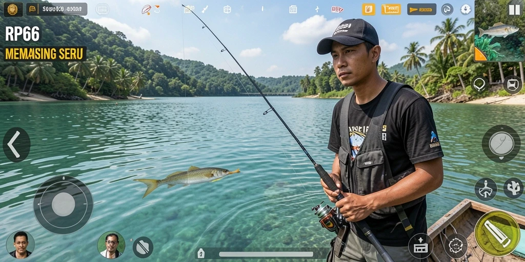 Tangkapan ikan yang realistis dalam gameplay RP66.