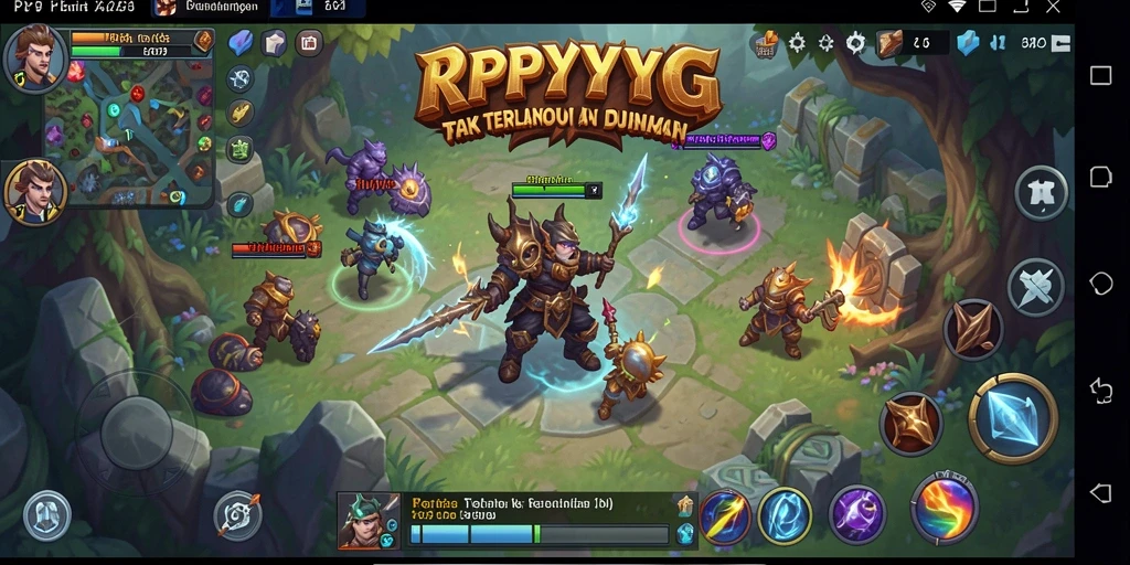 Tangkapan layar gameplay RPYYY menunjukkan pertarungan seru dan visual menakjubkan.