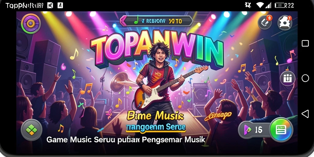 Tampilan gameplay seru di TOPANWIN dengan berbagai pilihan lagu.
