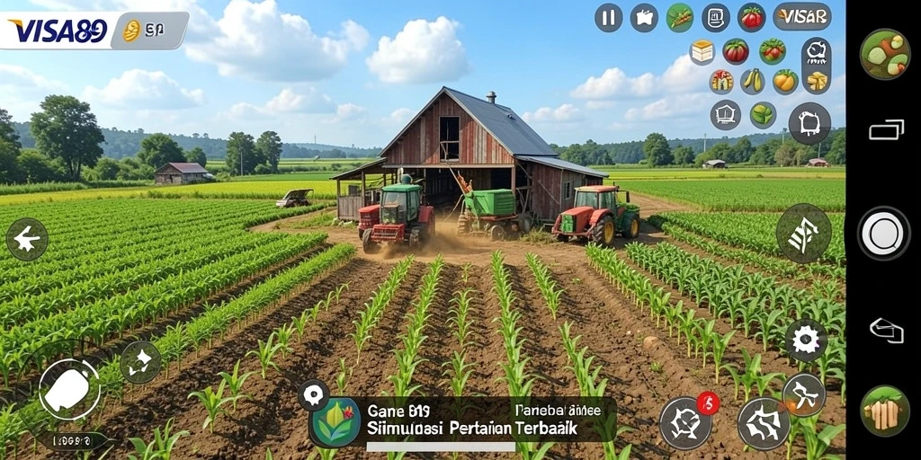 Tampilan gameplay menarik dari aplikasi pertanian VISA89.